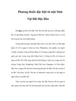 Phương thuốc đặc biệt từ một Sinh Vật Rất Độc Đáo docx