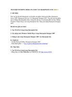 TÍCH HỢP WINDOWS MEDIA PLAYER VÀO SHAREPOINT SITE ppsx