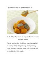 Liệt kê một vài loại củ quả tốt nhất cho bé pptx