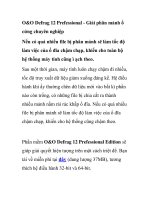 O&O Defrag 12 Prefessional - Giải phân mảnh ổ cứng chuyên nghiệp pot