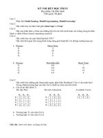 Đề thi: Hệ điều hành doc