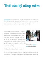Thời của kỹ năng mềm potx