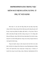 BISPHOSPHONATES TRONG VIỆC KIỂM SOÁT BỆNH LOÃNG XƯƠNG Ở PHỤ NỮ MÃN KINH docx