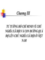 Chương III: TƯ TƯỞNG HỒ CHÍ MINH VỀ CHỦ NGHĨA XÃ HỘI VÀ CON ĐƯỜNG QUÁ ĐỘ LÊN CHỦ NGHĨA XÃ HỘI Ở VIỆT NAM doc