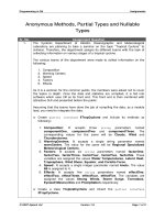 Programming in C# - Anonymous Methods, Par tial Types and Nullable Type pdf