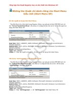 Tổng hợp thủ thuật Registry hay và cần thiết cho Windows XP - Phần 3 potx