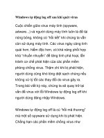 Windows tự động log off sau khi quét virus ppsx