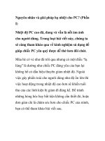 Nguyên nhân và giải pháp hạ nhiệt cho PC? (Phần I) docx