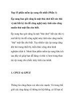 Top 15 phần mềm ép xung tốt nhất (Phần 1) docx