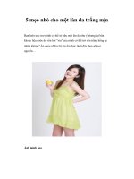 5 mẹo nhỏ cho một làn da trắng mịn ppt