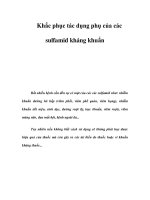 Khắc phục tác dụng phụ của các sulfamid kháng khuẩn ppsx