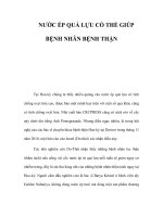 NƯỚC ÉP QUẢ LỰU CÓ THỂ GIÚP BỆNH NHÂN BỆNH THẬN potx