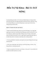 Điều Trị Nội Khoa - Bài 11: SAY NÓNG pps