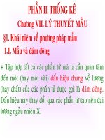 Chương VII: Lý thuyết mẫu ppt