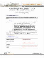 TIẾNG ANH THÔNG DỤNG Ở AUSTRALIA 2 - Bài 11 doc