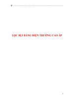 LỌC BỤI BẰNG ĐIỆN TRƯỜNG CAO ÁP ppt