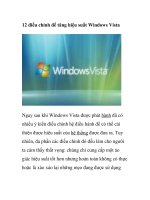 12 điều chỉnh để tăng hiệu suất Windows Vista pdf