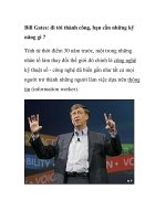 Bill Gates: đi tới thành công, bạn cần những kỹ năng gì ? potx