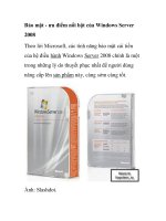 Bảo mật - ưu điểm nổi bật của Windows Server 2008 pptx