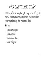 Bài giảng: Cán cân thanh toán pdf