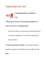 THÀNH NGỮ VỚI “NO” pps