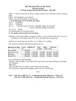 ĐỀ THI NGUYÊN LÝ KẾ TOÁN 1 ppt