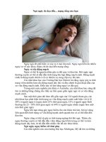 ngủ ngày đe dọa mạng sống của bạn