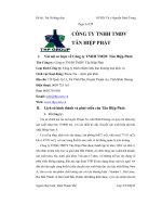 Lập kế hoạch kinh doanh cho sản phẩm trà Ôi đóng chai của công ty TNHH thương mại dịch vụ Tân Hiệp Phát