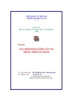 Xác định hàm lượng sắt (Fe) có trong thép xây dựng