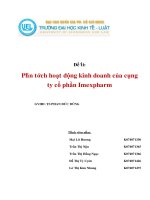 Phân tích hoạt động kinh doanh của công ty cổ phần imexpharm