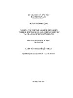 Nghiên cứu thiết kế mô hình điều khiển turbine hơi trong dự án tận dụng nhiệt dư tại nhà máy xi măng sông gianh