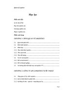 Quản trị Logistics tại công ty TNHH APL Việt Nam