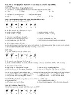 BÀI TẬP TRẮC NGHIỆM THYRYSTOR VÀ CÁC DỤNG CỤ CHUYỂN MẠCH