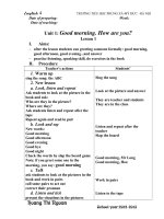 Giáo án tiếng anh lớp 4 trọn bộ tiểu học