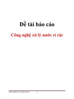 Công nghệ xử lý nước rỉ rác