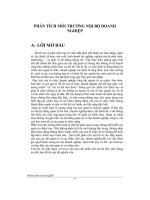 Phân tích môi trường nội bộ doanh nghiệp