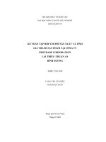Kế toán tập hợp chi phí sản xuất và tính giá thành sản phẩm tại công ty protrade corporation lái thiêu Thuận An Bình Dương