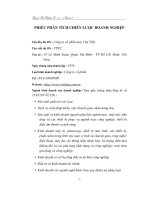 Phân tích chiến lược doanh nghiệp công ty may Việt Tiến