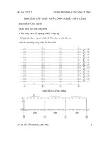 Thi công lắp ghép nhà công nghiệp một tầng