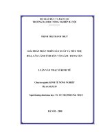 Giải pháp phát triển sản xuất và tiêu thụ hoa, cây cảnh ở huyện văn lâm – hưng yên