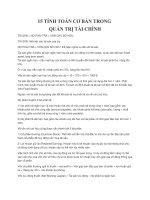 15 tính toán cơ bản trong quản trị tài chính