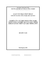 Nghiên cứu các biện pháp công nghệ nhằm nâng cao hiệu quả của quá trình khoan lỗ sâu trên vật liệu nhôm A7075