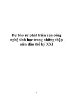 Dự báo sự phát triển của công nghệ sinh học trong những thập niên đầu thế kỷ XXI