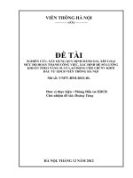 Nghiên cứu, xây dựng quy định đánh giá, xếp loại mức độ hoàn thành công việc, xác định hệ số lương khoán theo năng suất lao động cho CBCNV khối Đầu tưXDCB Viễn thông Hà Nội