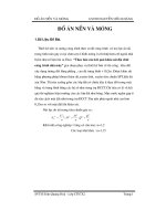 Thiết kế nền và móng công trình theo sơ đồ công trình