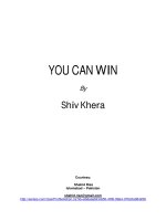 You can win by shiv khera