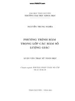 phương trình hàm trong lớp hàm lượng giác