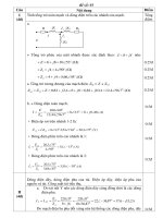 ĐỀ CƯƠNG MÔN MẠCH ĐIỆN ĐỀ 01: ĐÁP ÁN