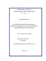 So sánh một số giống kê (setaria italica beauv ), nghiên cứu ảnh hưởng của liều lượng phân đạm và mật độ trồng đến năng suất hạt kê