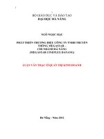 PHÁT TRIỂN THƯƠNG HIỆU CÔNG TY TNHH TRUYỀN THÔNG MEGASTAR – CHI NHÁNH ĐÀ NẴNG